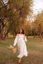 The Floral Off Shoulder Ruffle Maxi