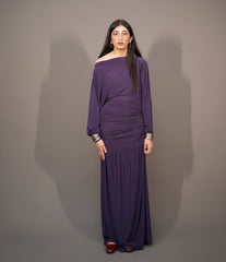ELECTRIC PURPLE DRAPE MAXI