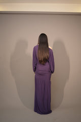 ELECTRIC PURPLE DRAPE MAXI